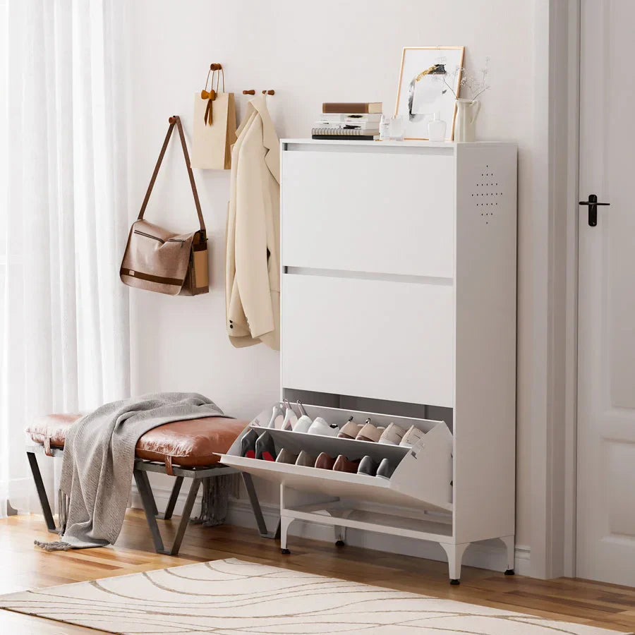 Skohylla i metall för 24 par skor